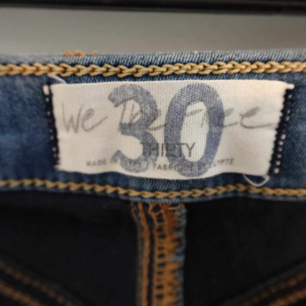 Free People We the Free Riley Slit Skinny Jeans Denim Stretch Boho Size 30 - Picture 5 of 11